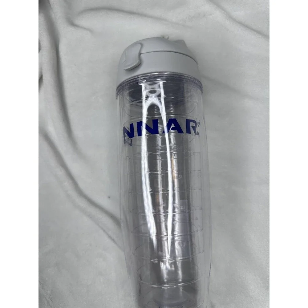 Tervis 24oz Water Bottle Clear Plastic Insulated Flip Lid Made In USA Reusable